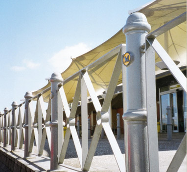 ASF 101 Cast Iron Bollard with logo and panel adaptations