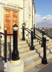 ASF Bespoke Cast Iron Bollard used as step units